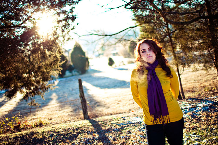 winter portrait photos in the morning in knoxville tennessee