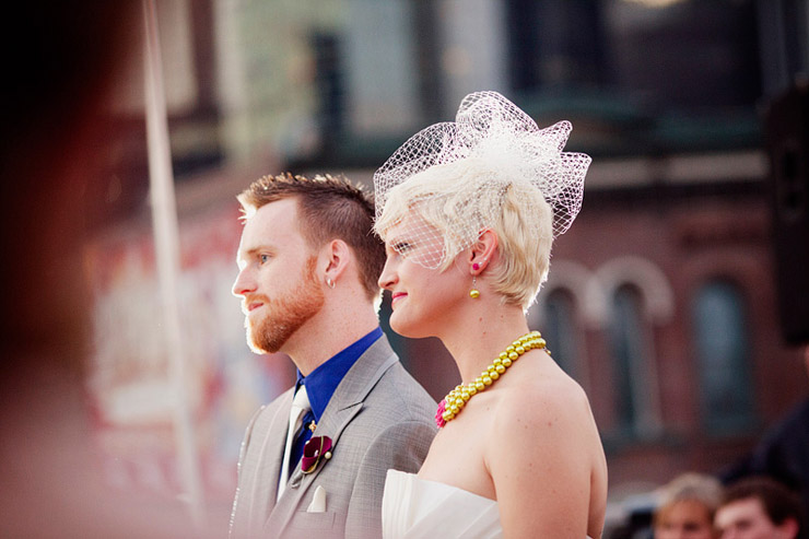 aerial wedding ceremony