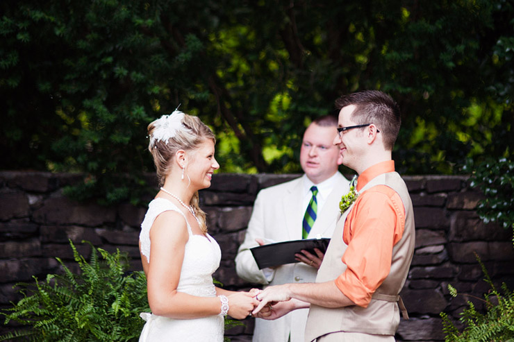 wedding ceremony at knoxville botanical gardens
