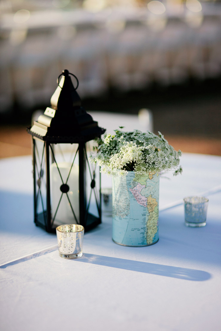 map centerpieces wedding