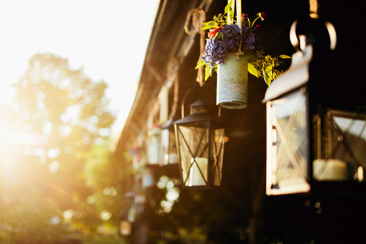 map lantern wedding