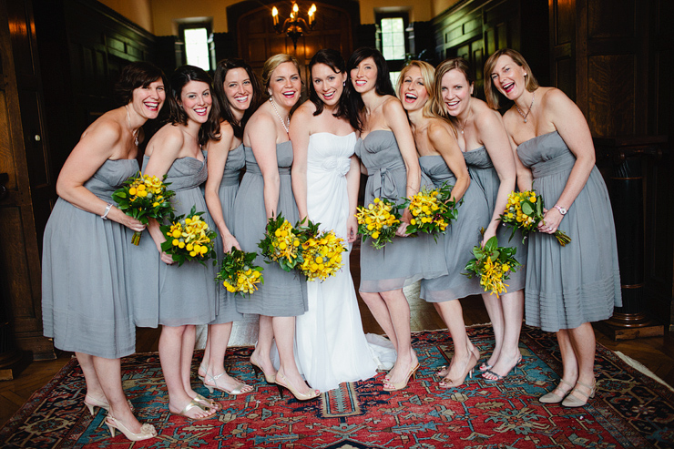 smiling bridesmaids