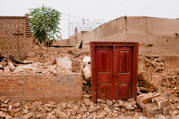 kashgar being demolished
