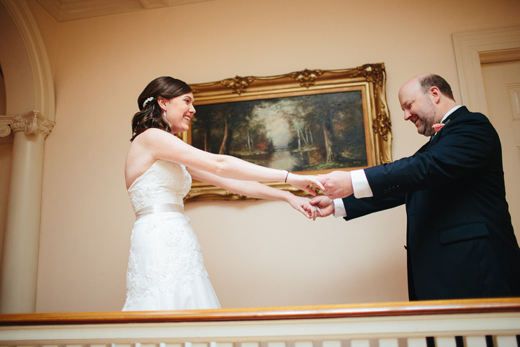inside wedding at liriodendron mansion
