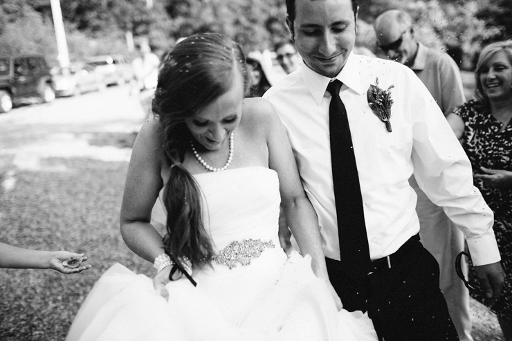 throwing lavender at a wedding