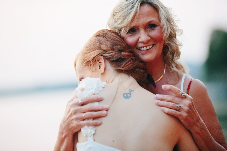 bride crying with grandmother