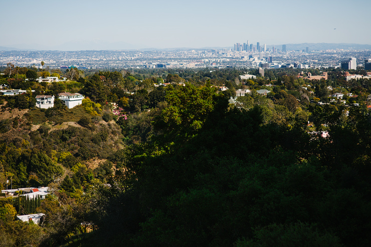view of LA from the getty museum
