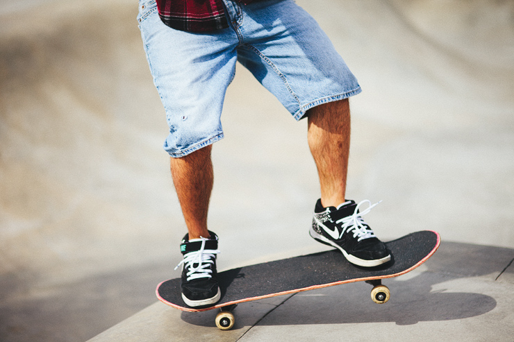 skateboarding on venice beach