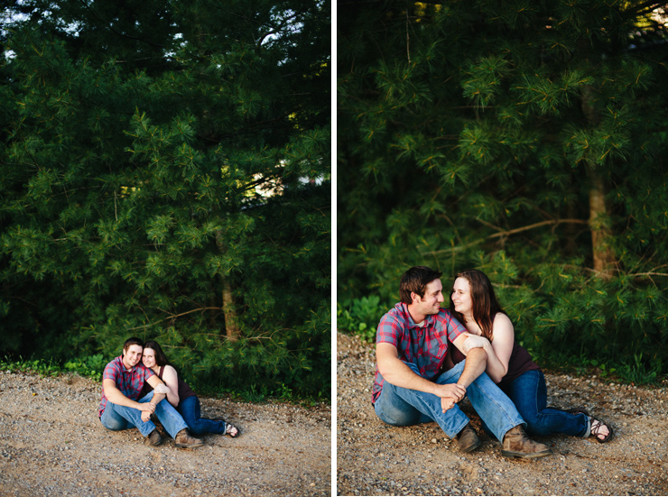 engagement session with dog