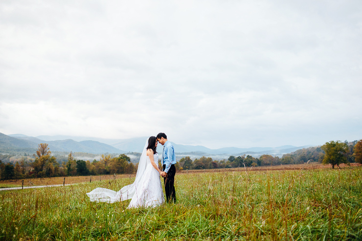 smoky mountain bridal photos