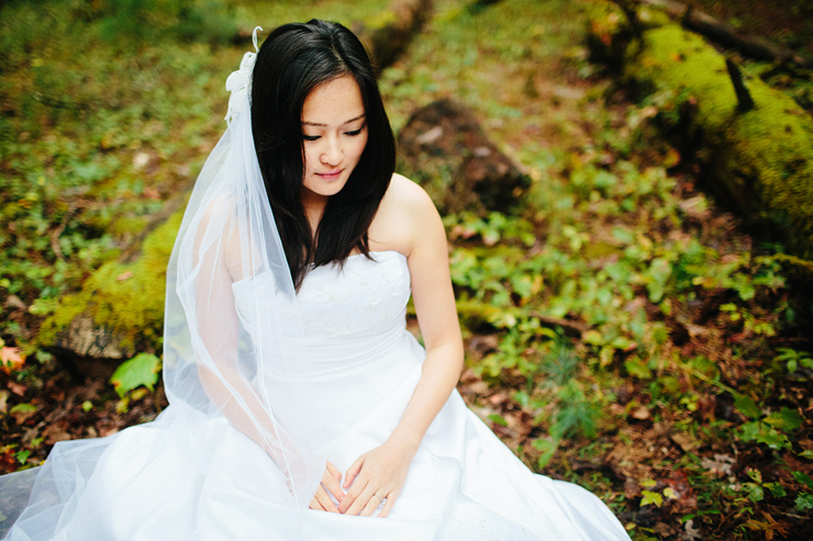 forest bridal session