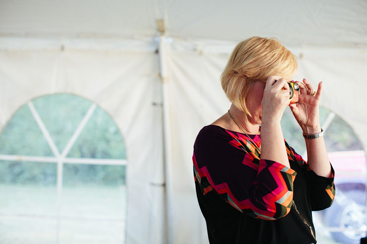 disposable cameras at a wedding