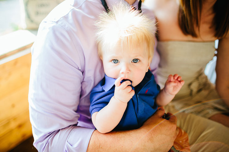 baby at a wedding