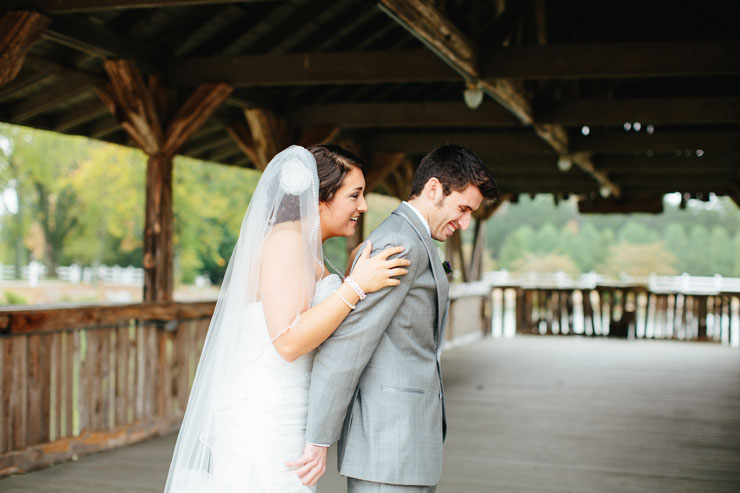 bride and groom first look in lebanon tn