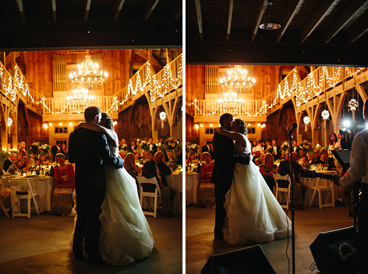 first dance in laurelwood barn