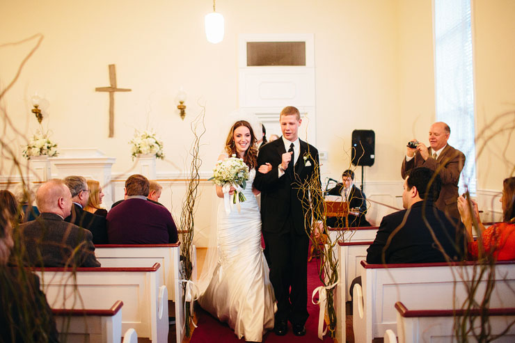 winter wedding at owen chapel