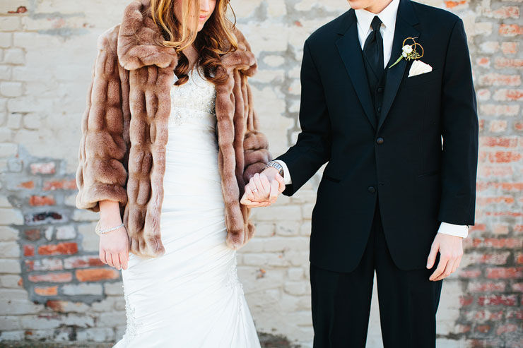 winter wedding in houston station