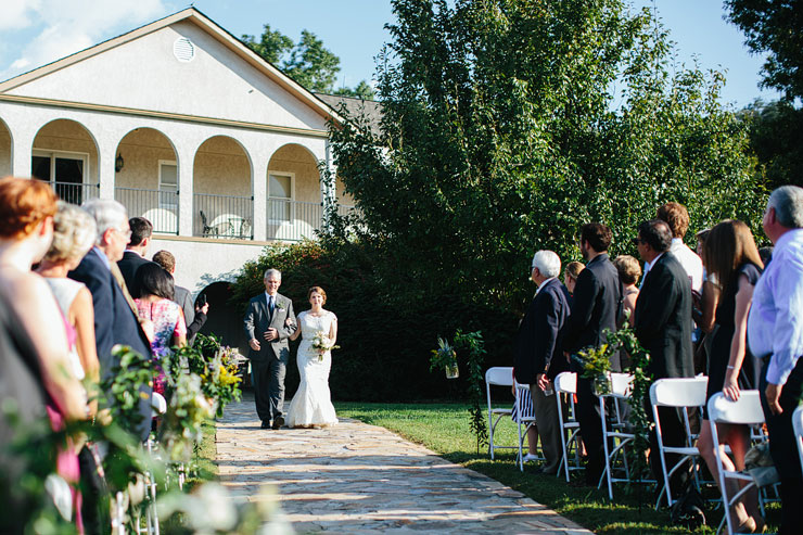 bride walking down aisle