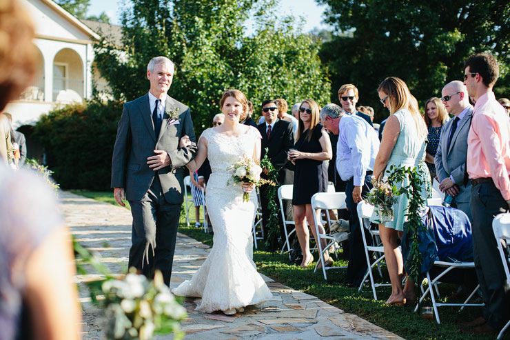 bride walking down aisle