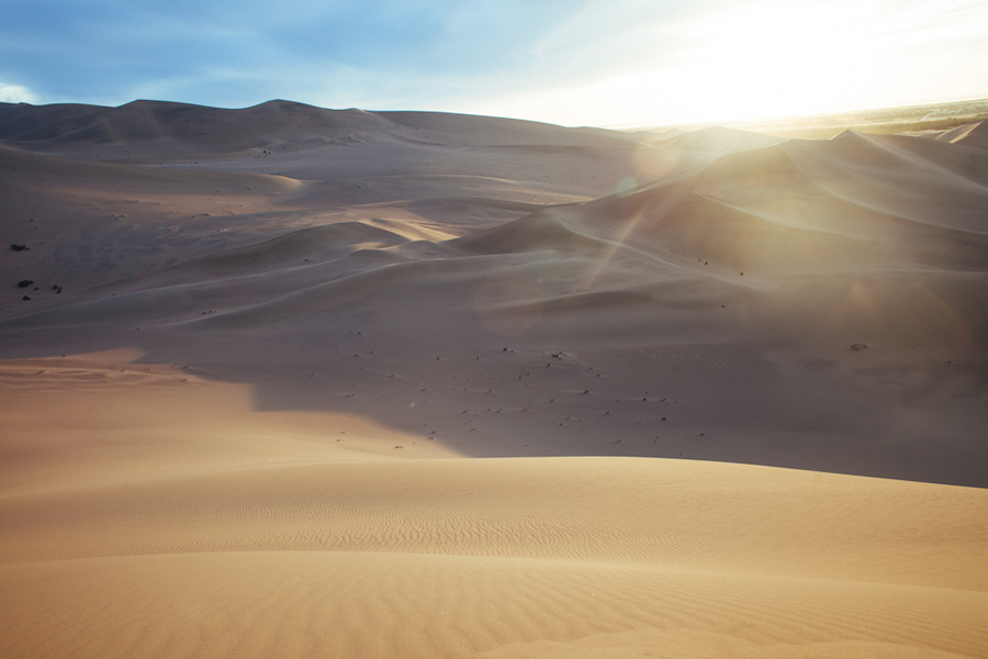 sunset in dunhuang