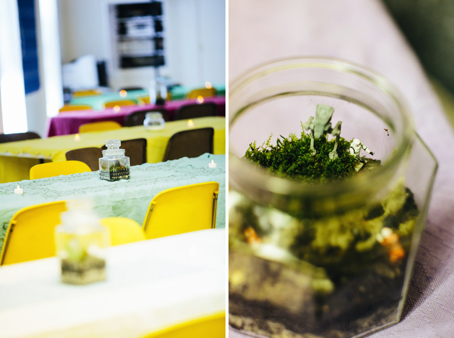 geeky wedding terrariums