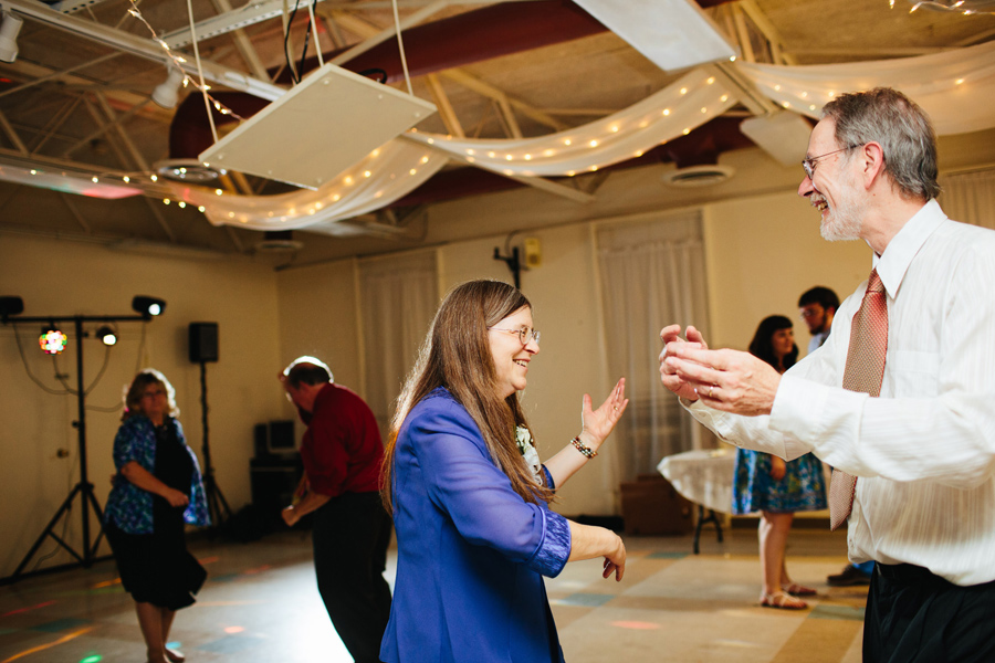 fun dancing at a wedding