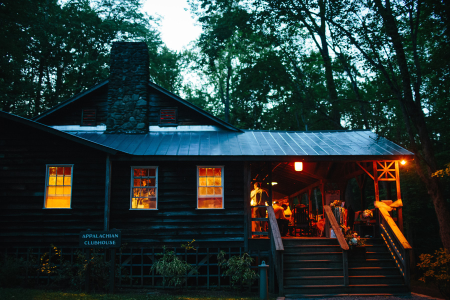 appalachian clubhouse at night