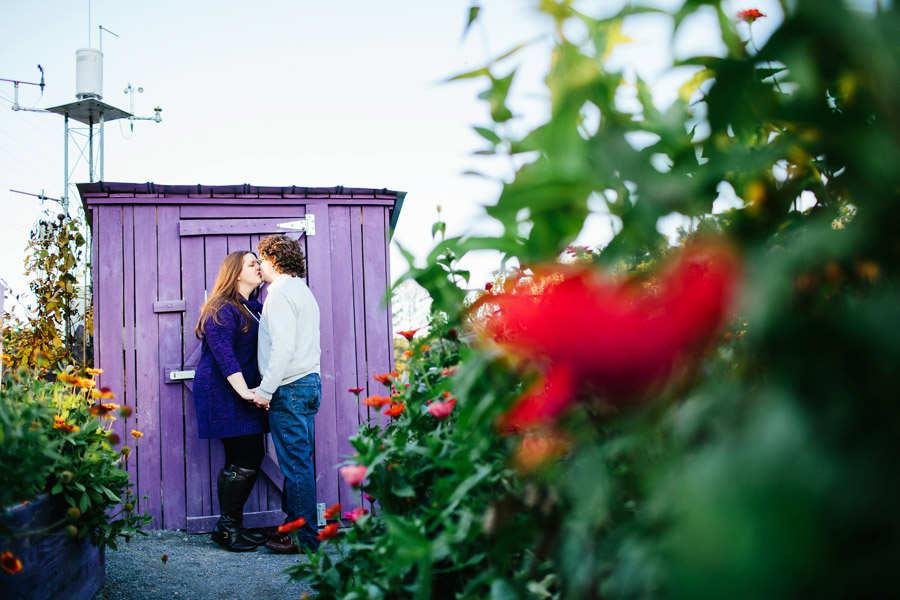 purple engagement photos