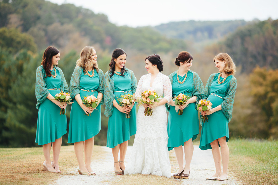 teal bridesmaid dresses