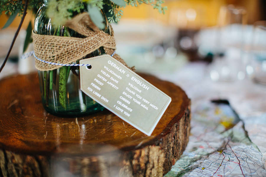 german american wedding decor