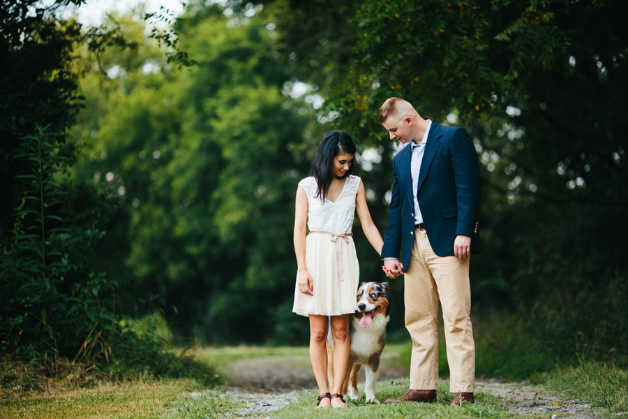 dog engagement session in nashville