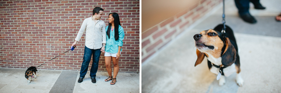 engagement session with dog