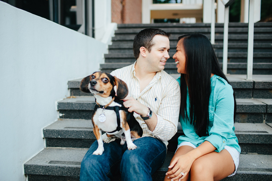 engagement photos with dog