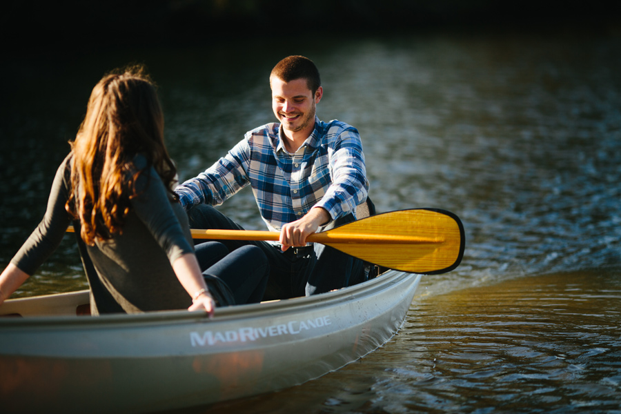 canoe engagement session