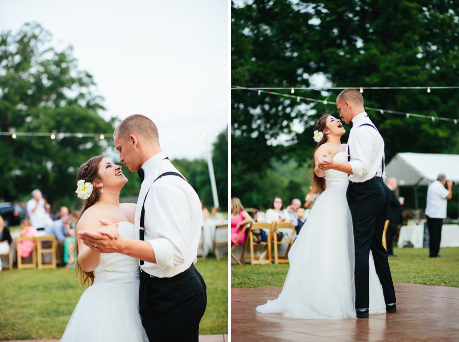 first dance backyard wedding