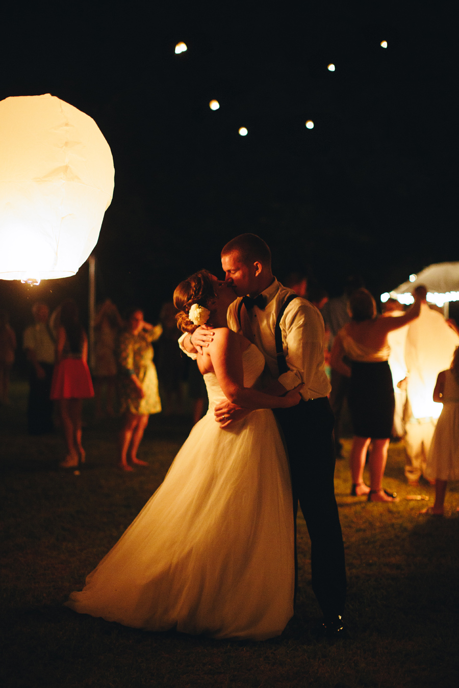 bride and groom lantern