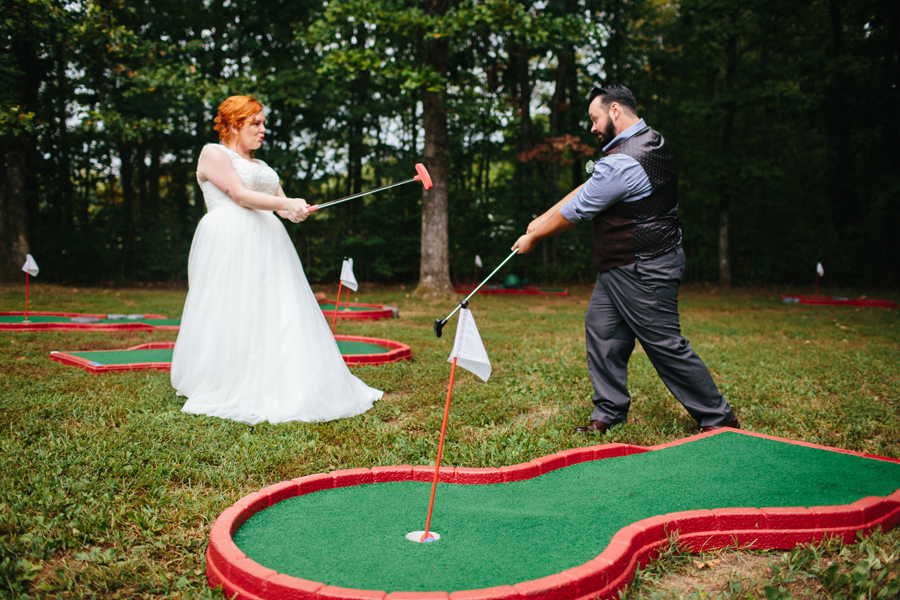 mini golf at weddings