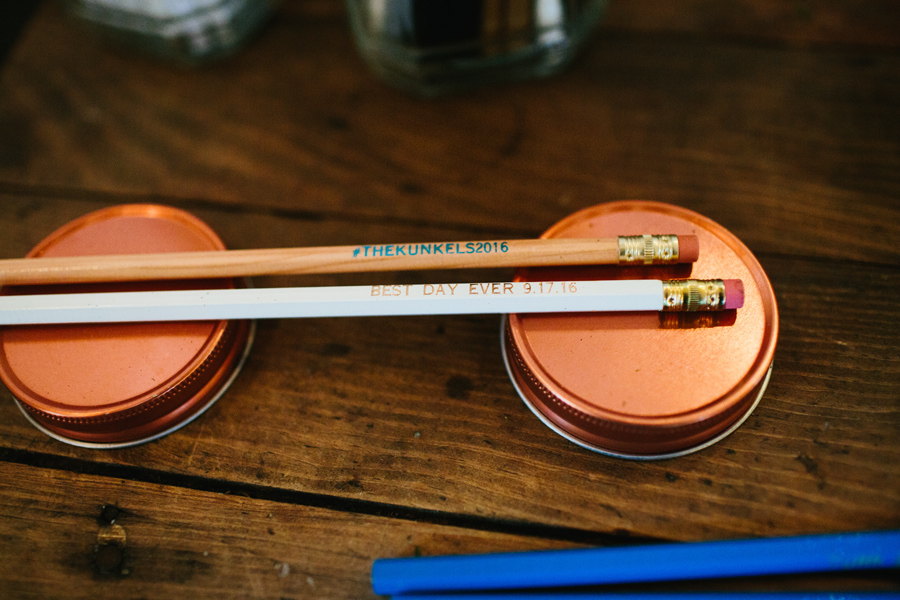 custom wedding pencils