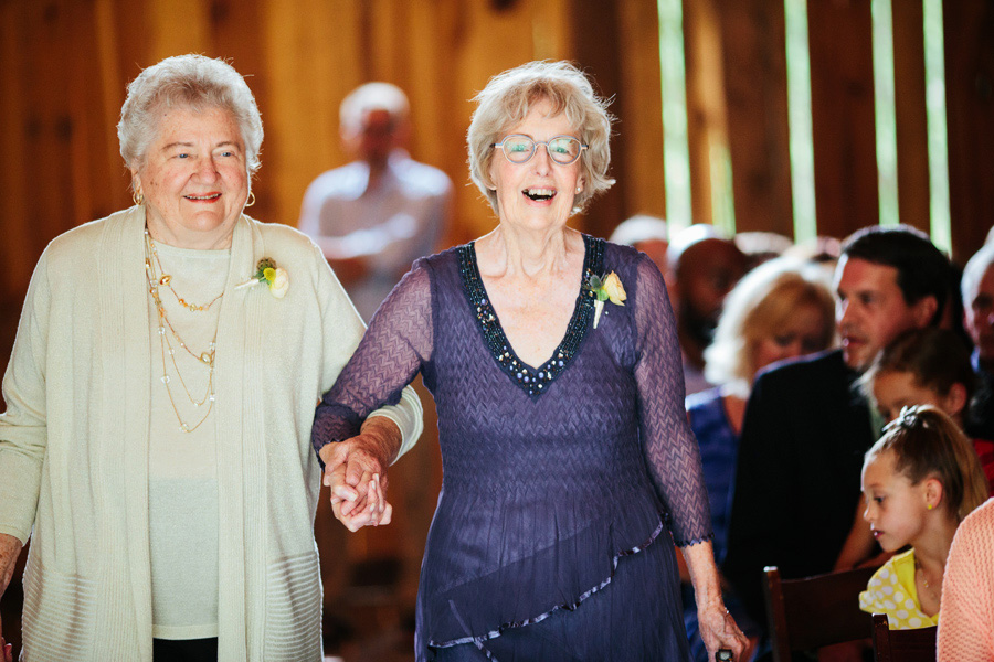 happy grandparents at wedding