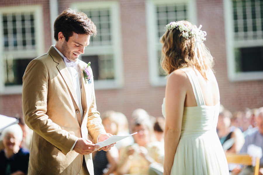 groom saying vows