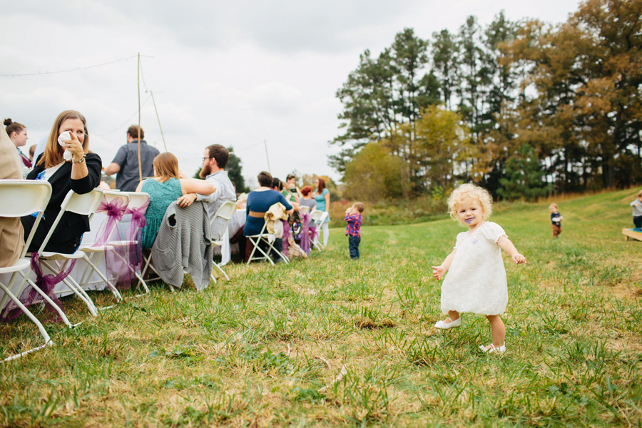 wedding with small child