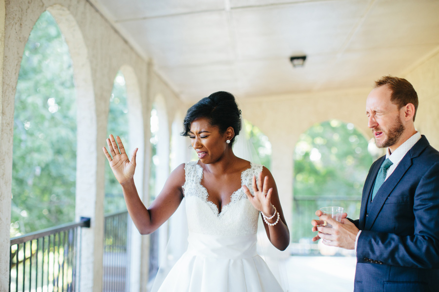 taking shots before wedding