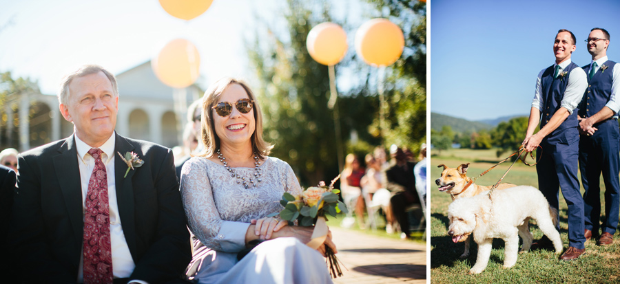 happy families during wedding