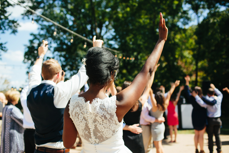 dancing at a brunch wedding